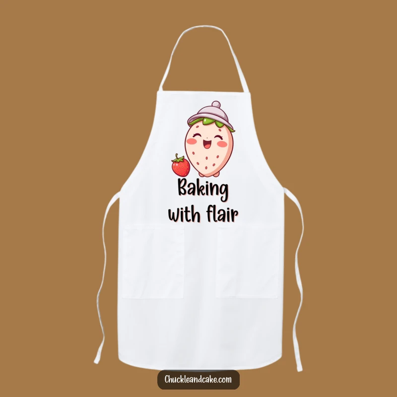 Funny Strawberry Hat Apron: Cheerful Kitchen Wear for Fruity Fun