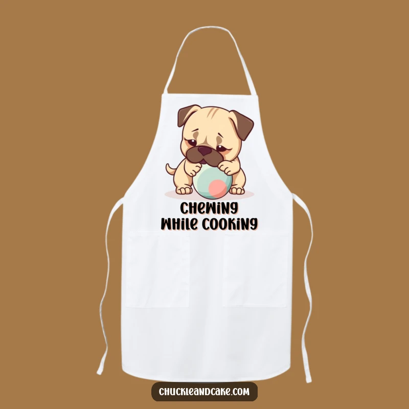 Funny Bullmastiff Playtime Apron - Nudging Ball Chef, Perfect Active Kitchen Gift