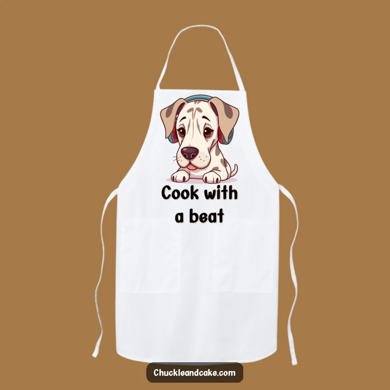 Funny Grand Dane Music Lover Apron: Kitchen Beats & Humorous Gift for DJs