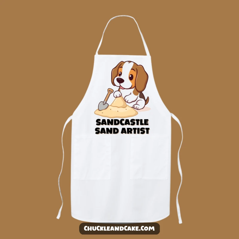 Funny Basset Hound Sandcastle Apron: Chef's Delightful Dog Lover Gift