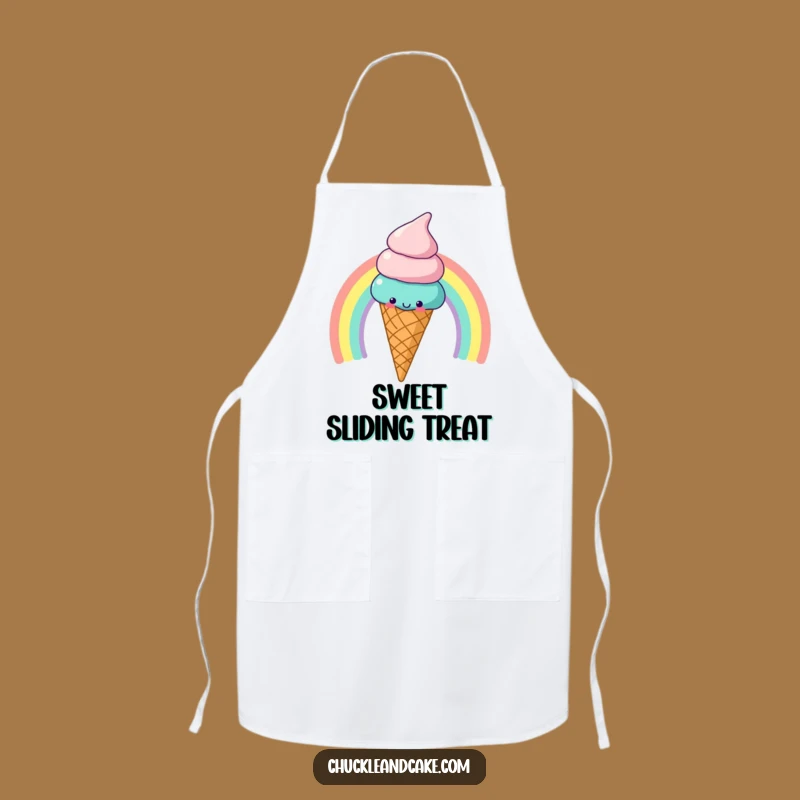 Funny Ice Cream Rainbow Apron: Sweet Kitchen Adventures!
