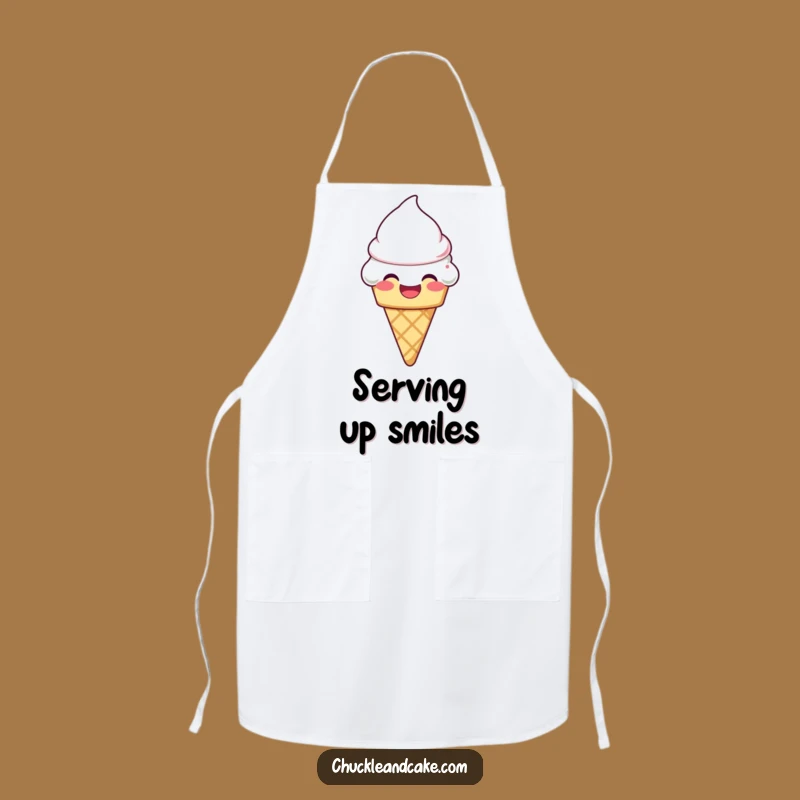 Funny Laughing Ice Cream Cone Apron: Kitchen Sweetness - Charming Funny Gift