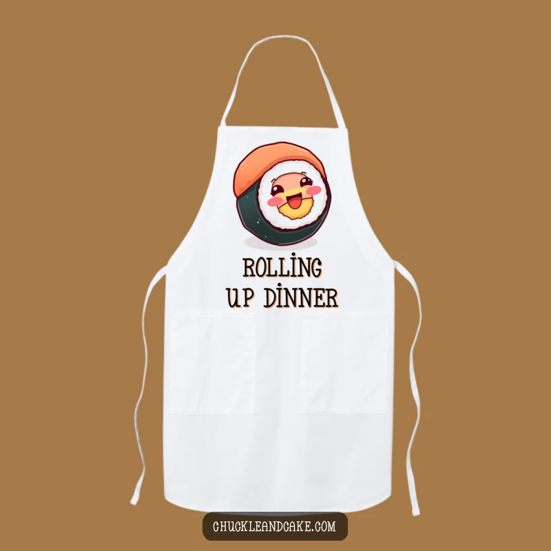 Funny Sushi Roll Apron - Cook with Happy Spins and Delicious Style