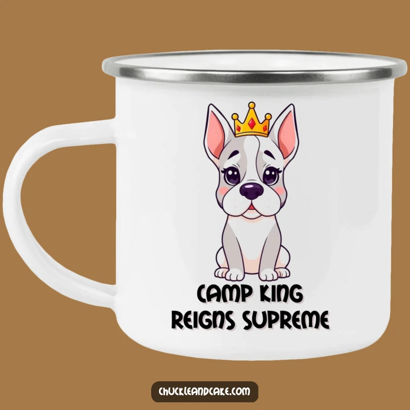 Funny Regal Grand Dane Crown Camping Mug: Durable Royal Humor for Outdoor Adventures