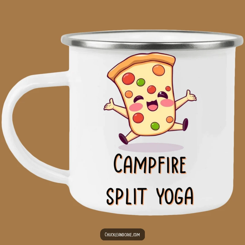 Funny Pizza Camping Mug: Cheesy Adventures with Giggles