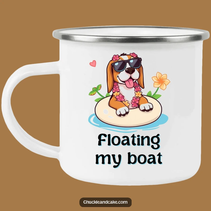 Funny Basset Hound Vacation Camping Mug: Adventure Ready Dog Gift