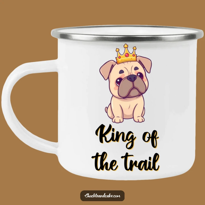 Funny Bullmastiff Crown Camping Mug - Regal Dog Adventure Humor, Gift!
