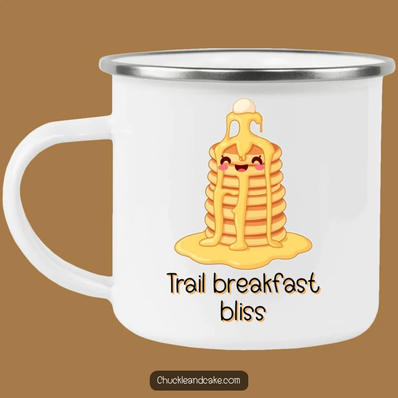 Funny Pancake Syrup Waterfall Camping Mug: Adventure-Ready Breakfast Drinkware