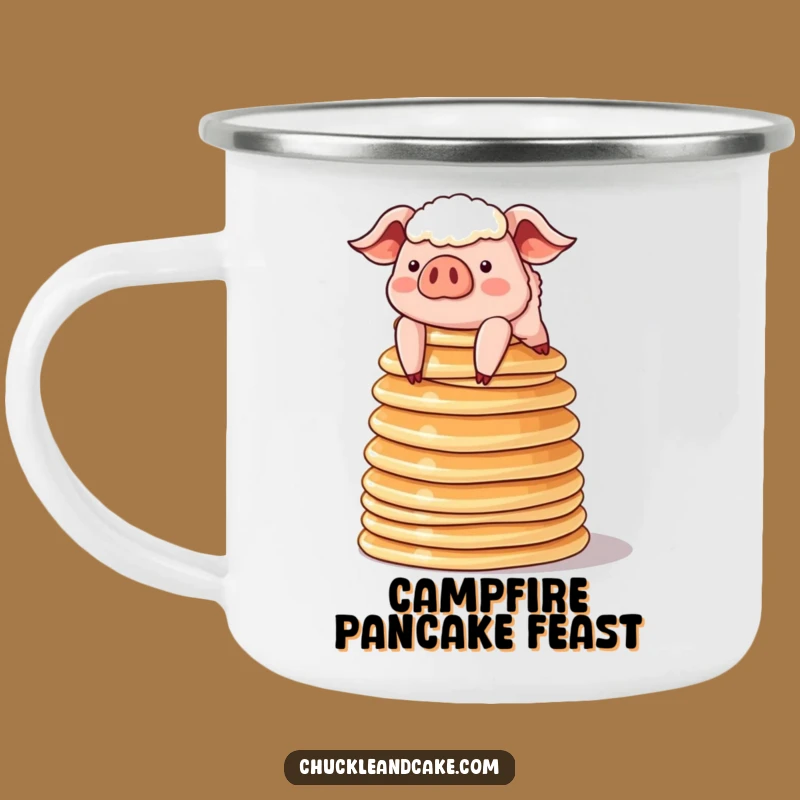 Funny Pig Camping Mug - Outdoor Breakfast Fun, Hilarious Gift