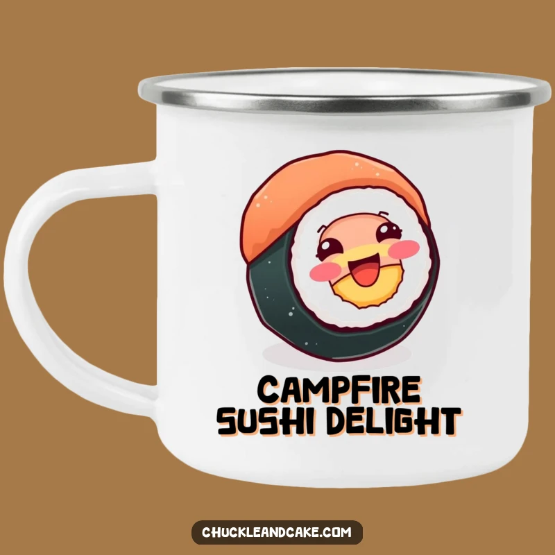 Funny Sushi Roll Camping Mug - Your Happy Spin Companion Outdoors