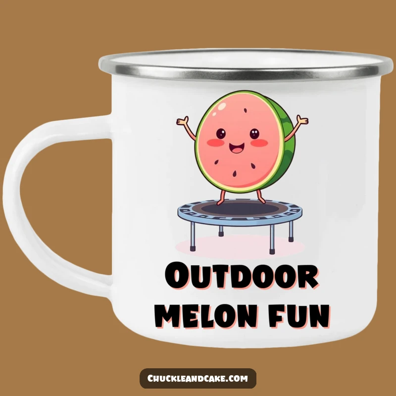 Funny Watermelon Trampoline Camping Mug: Adventure-Ready Summer Drinkware