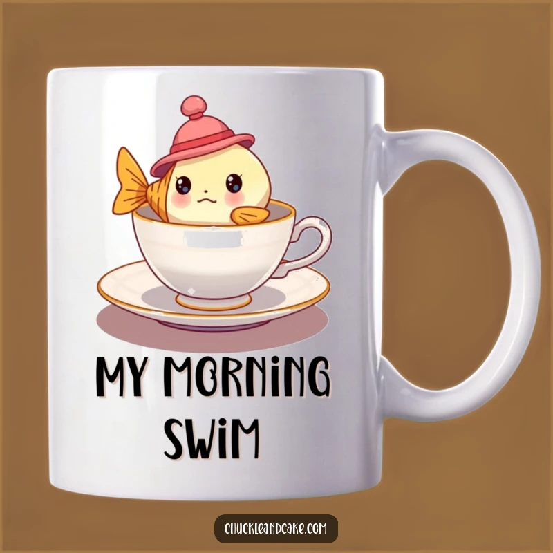 Funny Bewildered Fish Mug - Whimsical Tea Time, Hilarious Drinkware Gift