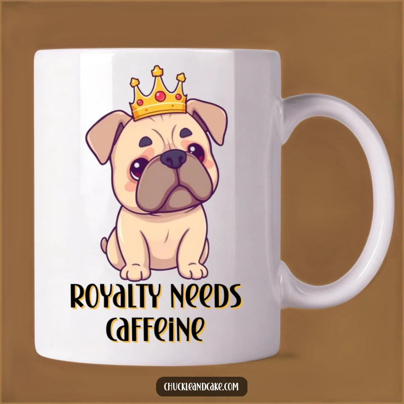 Funny King Bullmastiff Mug - Majestic Dog Crown Humor, Perfect Proud Gift!