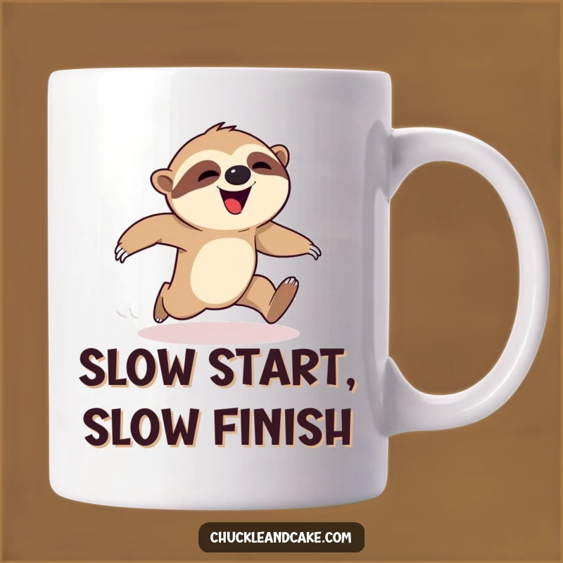 Funny Sloth Race Fail Mug: Hilarious Motivation for Slow & Steady