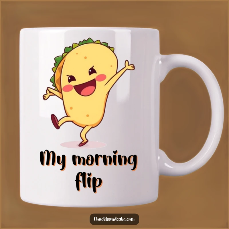 Funny Taco Cartwheel Mug: A Hilarious Fiesta for Your Hands