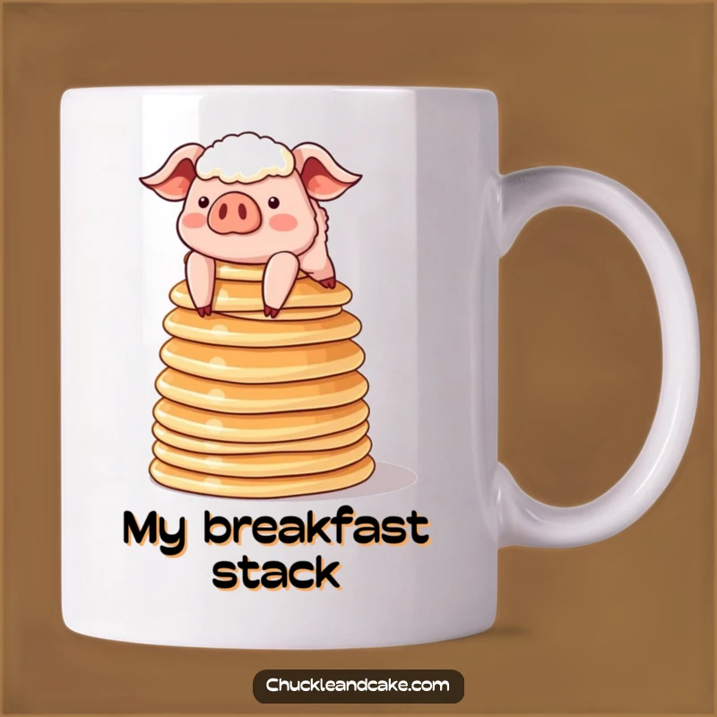 Funny Pig Pancake Mug - Breakfast Blunder, Hilarious Morning Gift