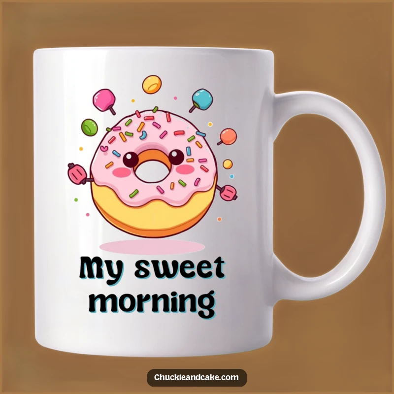 Funny Donut Juggling Mug: Sweet Smiles and Candy Fun Gift