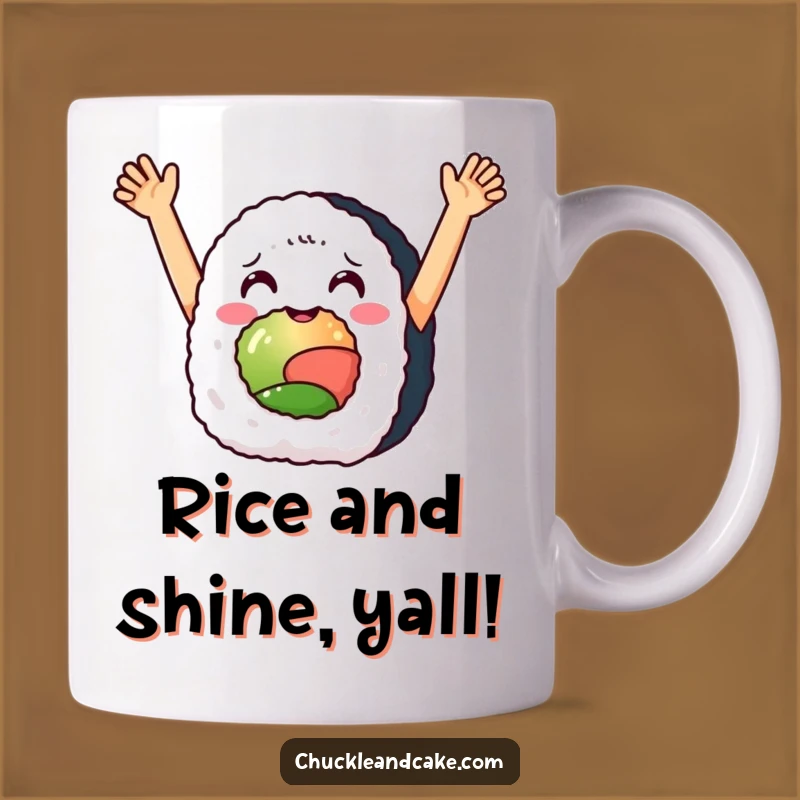 Funny Sushi Roll Celebration Mug: A Joyful Feast for Your Hands