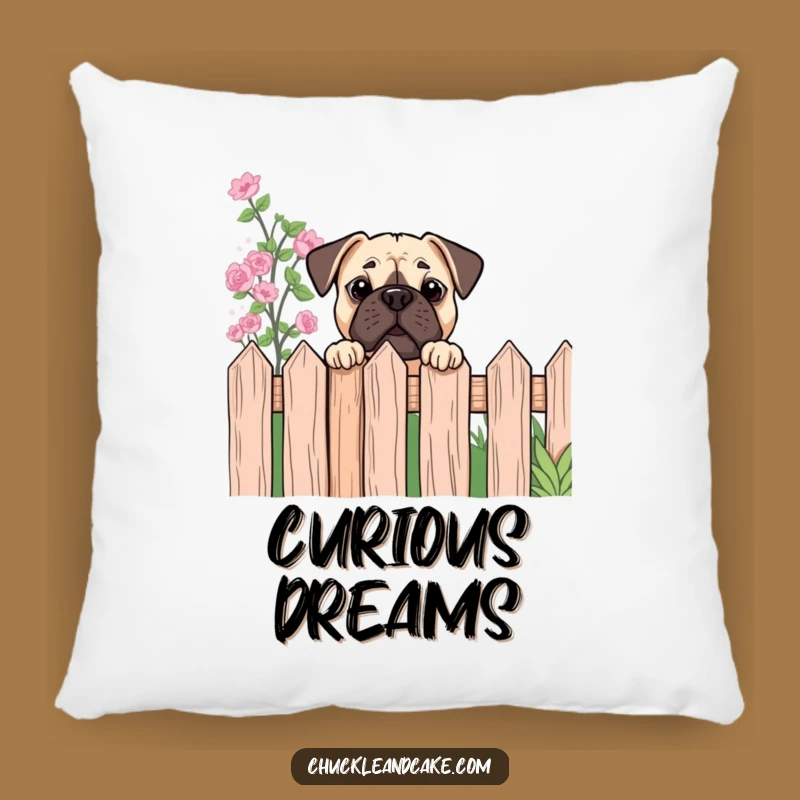 Funny Peeking Bullmastiff Pillow - Cozy Garden Curiosity Accent, Humorous Gift!