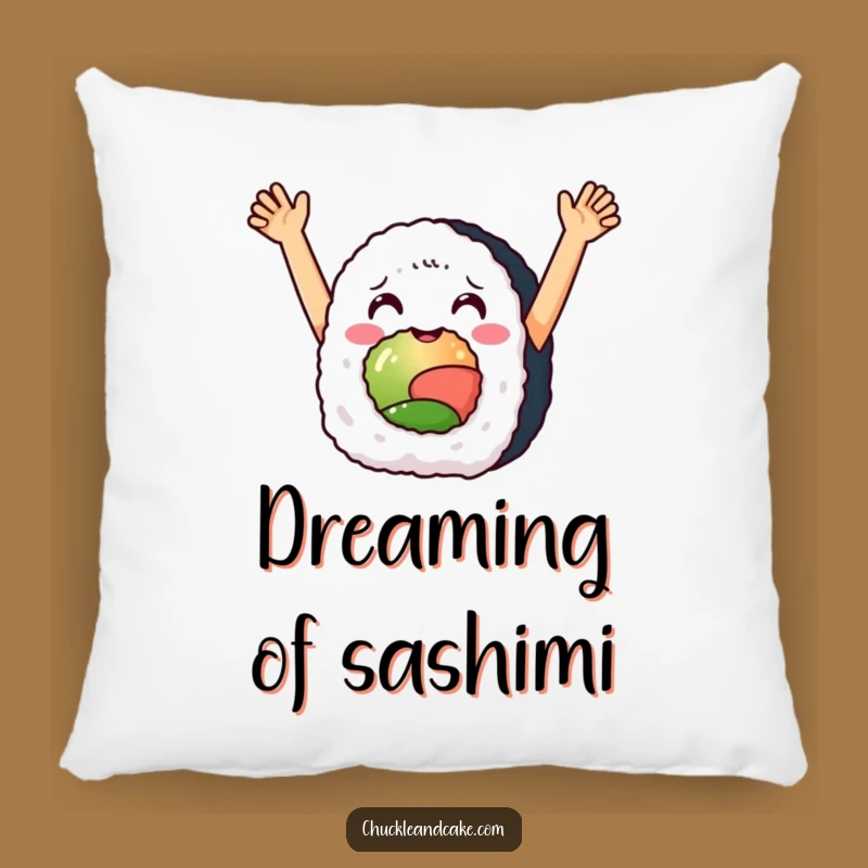 Funny Sushi Roll Celebration Pillow: Cozy Festivity for Your Home
