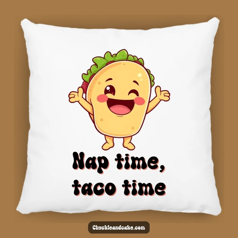 Funny Taco Cheering Pillow: Cozy Comfort with a Grin