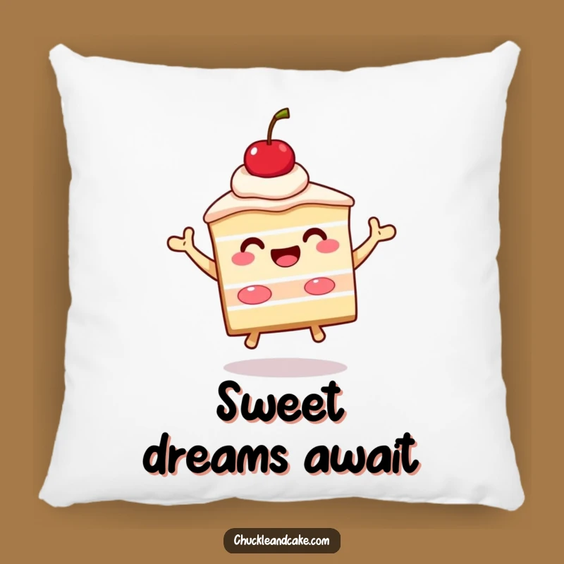 Funny Cake Jump Pillow: Snuggle with Beaming Dessert Joy, Great Funny Gift