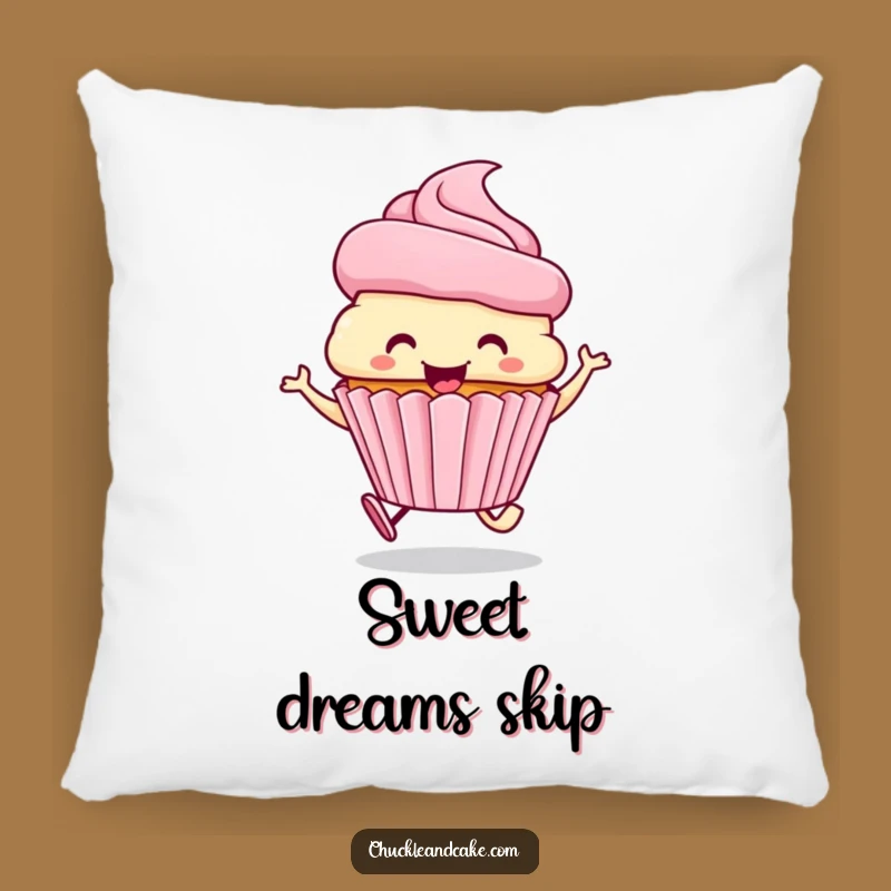 Cozy Funny Smiling Cupcake Pillow: Soft Comfort with Sweet Vibes