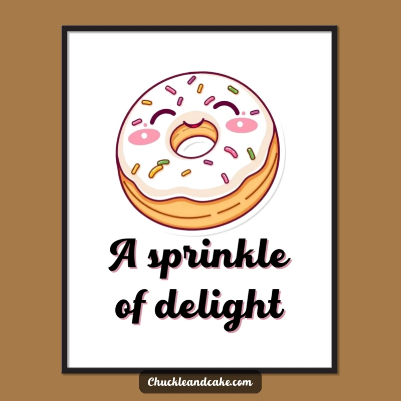 Funny Donut Wink Digital Art Print - Instant Playful Charm for Your Walls