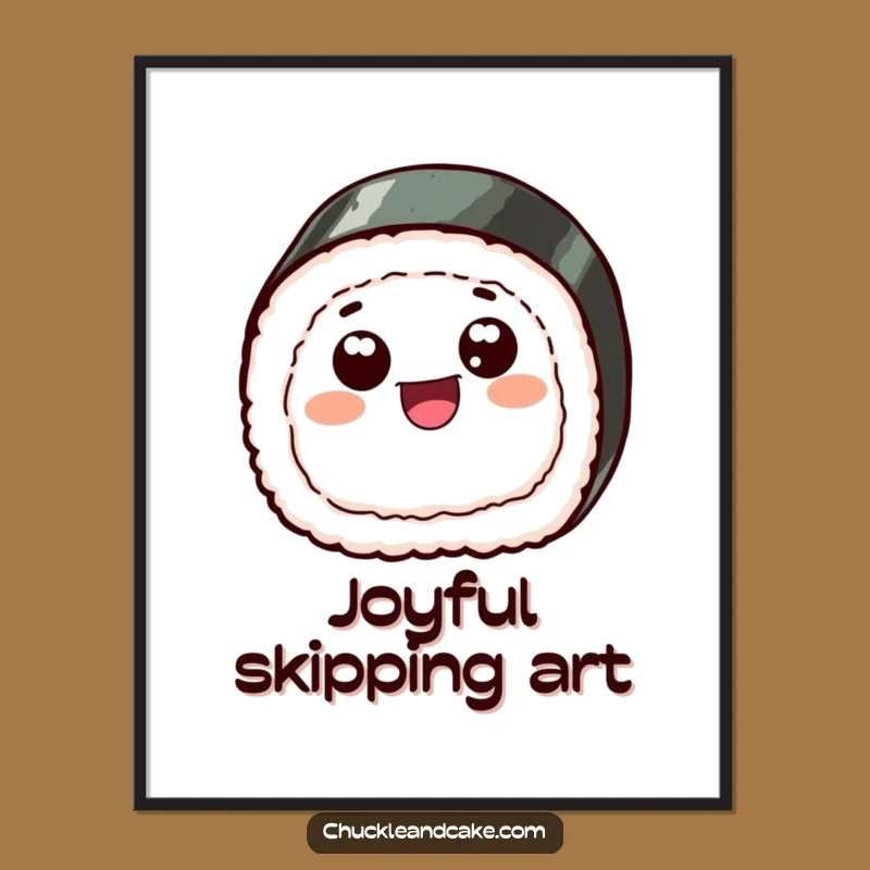 Funny Sushi Digital Art: Instant Joy with Googly-Eyed Sushi