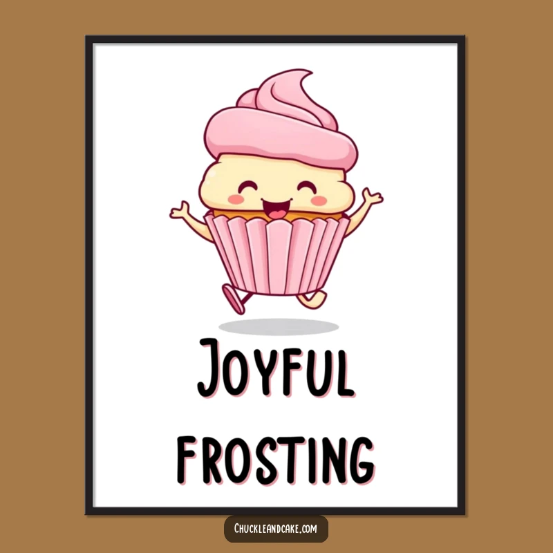 Funny Smiling Cupcake Digital Art: Instant Sweet Decor That Pops