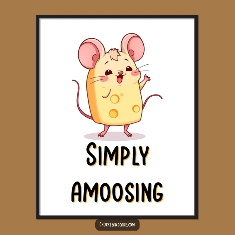 Funny Cheese Jig Digital Art: Decorate with Wiggling Cheese Dance, Unique Funny Gift