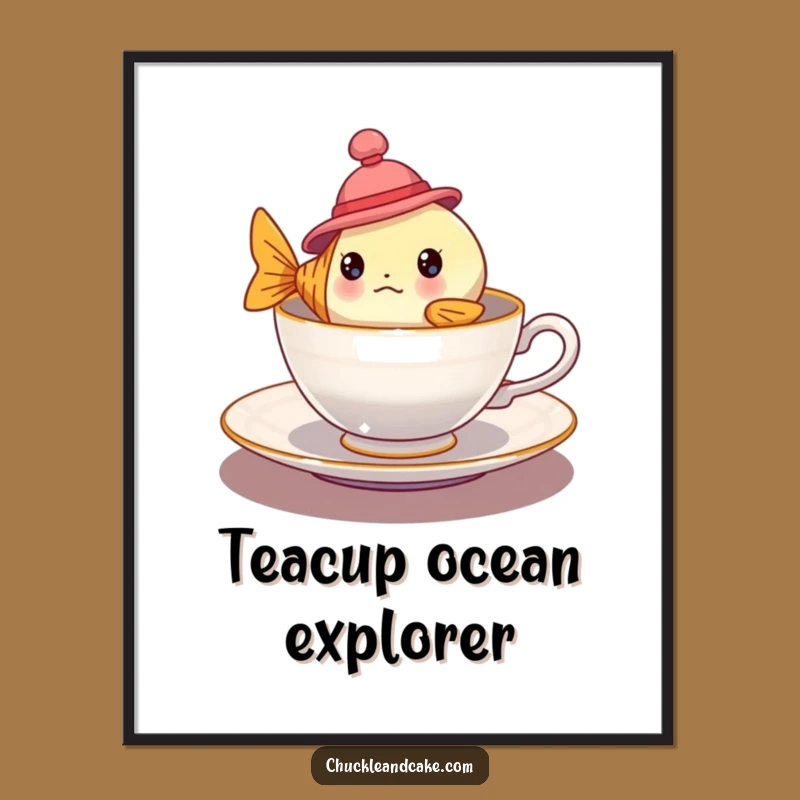 Funny Fish Digital Art - Whimsical Decor, Hilarious Gift