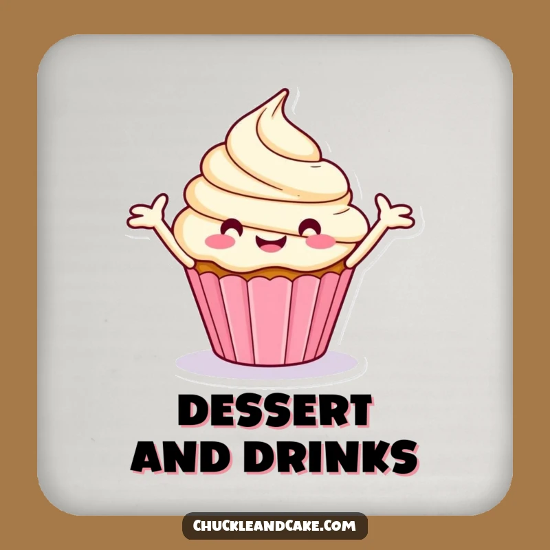 Funny Cupcake Coaster: Add Sweet Merriment to Your Table