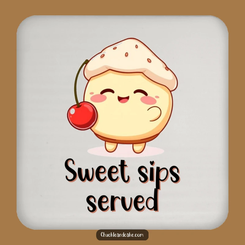 Funny Giggling Muffin Coaster - Hilarious Baked Good Drink Protector Gift