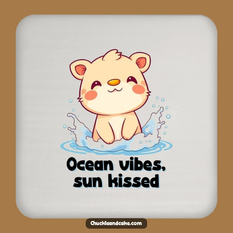 Funny Animal Sunscreen Splash Coaster - Protect Furniture Hilariously!