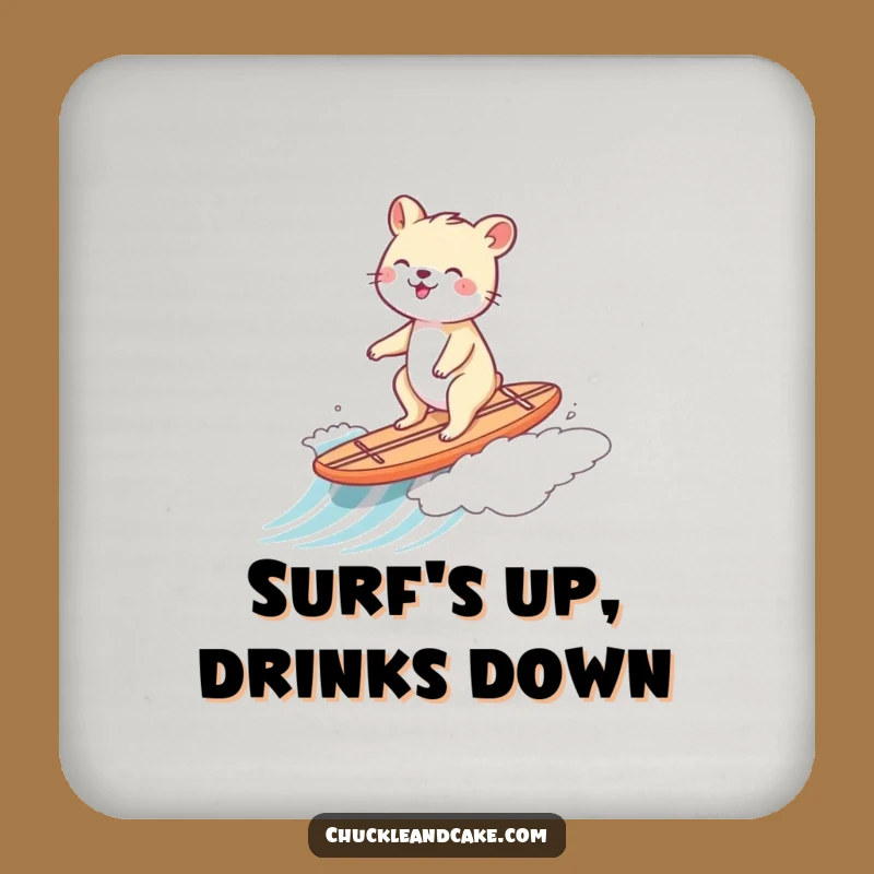 Funny Animal Surf Coaster - Protect Surfaces Hilariously!