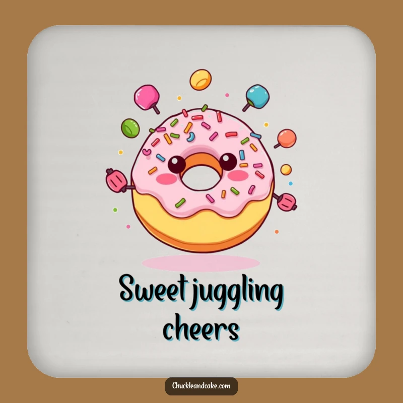 Funny Donut Coaster: Protect Your Table with Sweet Juggling