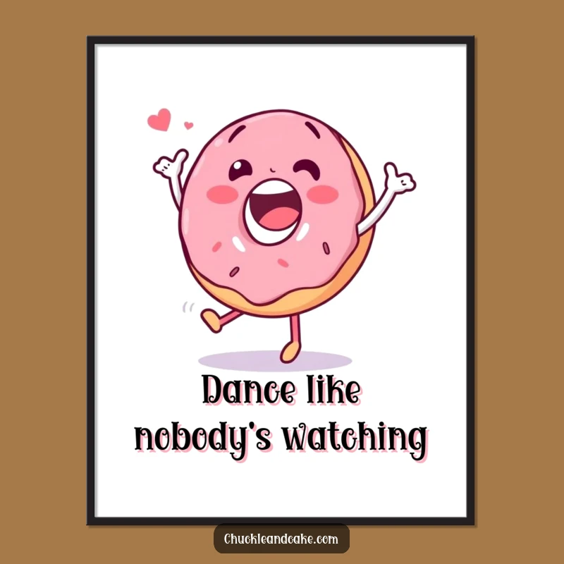 Funny Donut Dance Poster: Sweet Moves for Your Walls