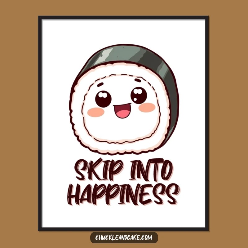 Funny Sushi Poster: Hang Up Some Googly-Eyed Happiness