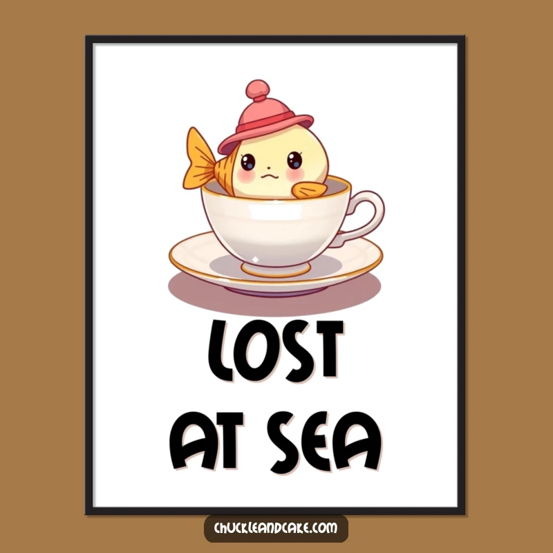 Funny Fish Poster - Whimsical Decor, Hilarious Wall Art Gift