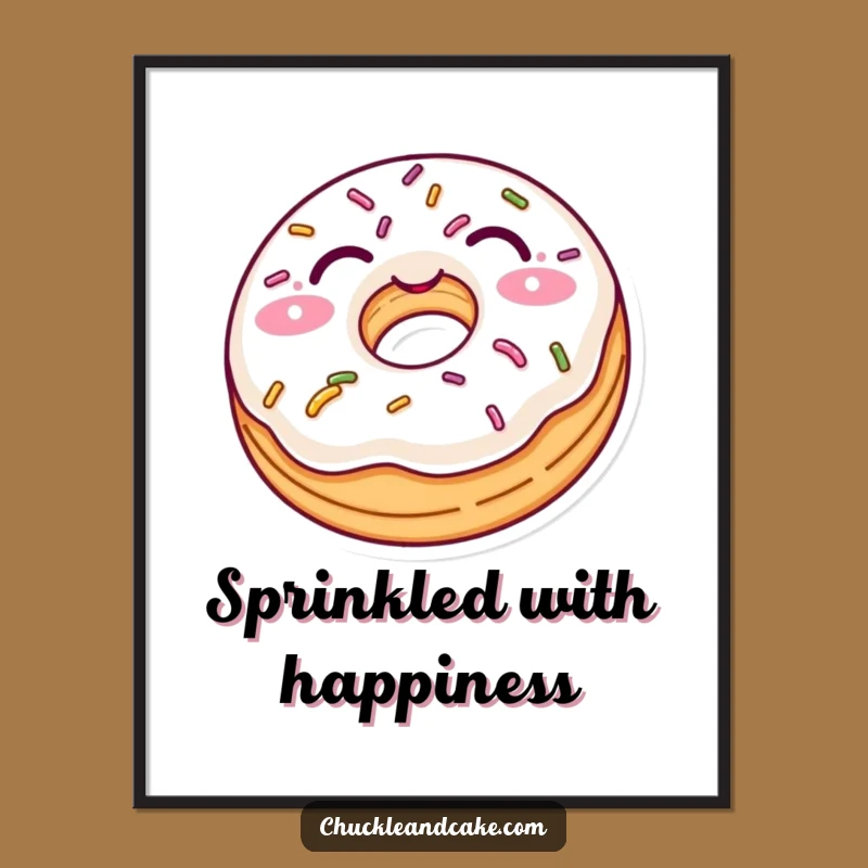 Funny Donut Wink Poster - Add Playful Charm to Your Walls with Sweet Art