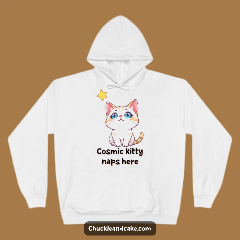 Cozy Funny Bobtail Cat Stargazing Hoodie: Warmth Meets Whimsy Gift