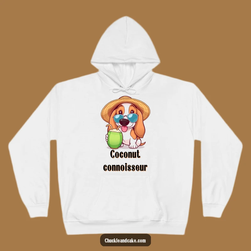 Cozy Funny Basset Hound Tropical Hoodie: Warm & Witty Dog Gift