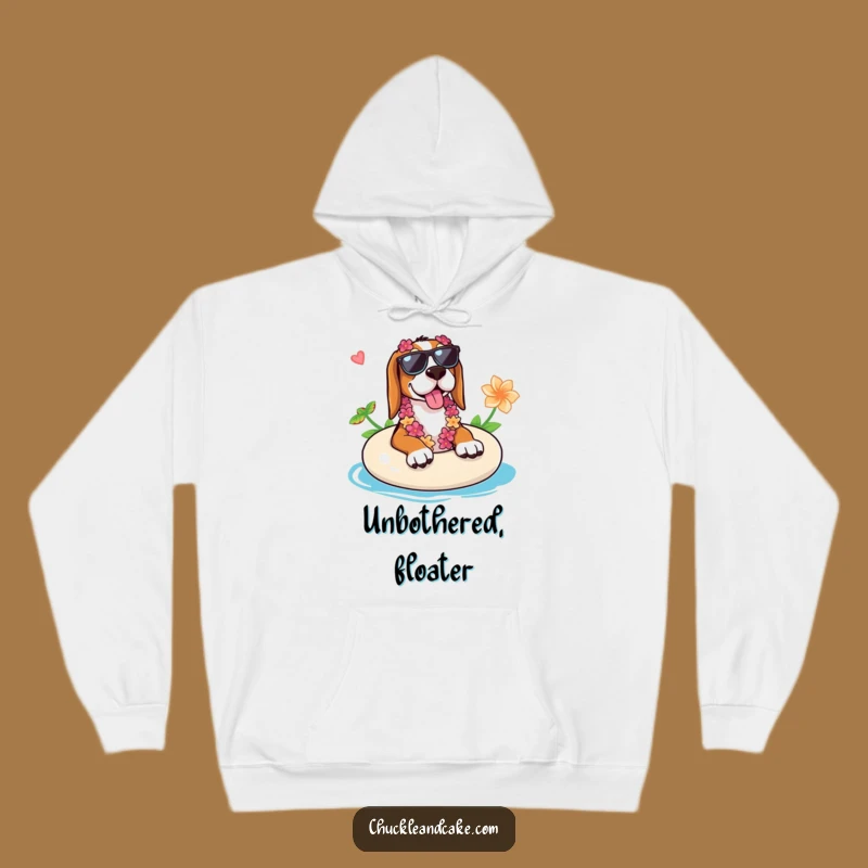 Cozy Funny Basset Hound Vacation Hoodie: Warm & Witty Dog Gift
