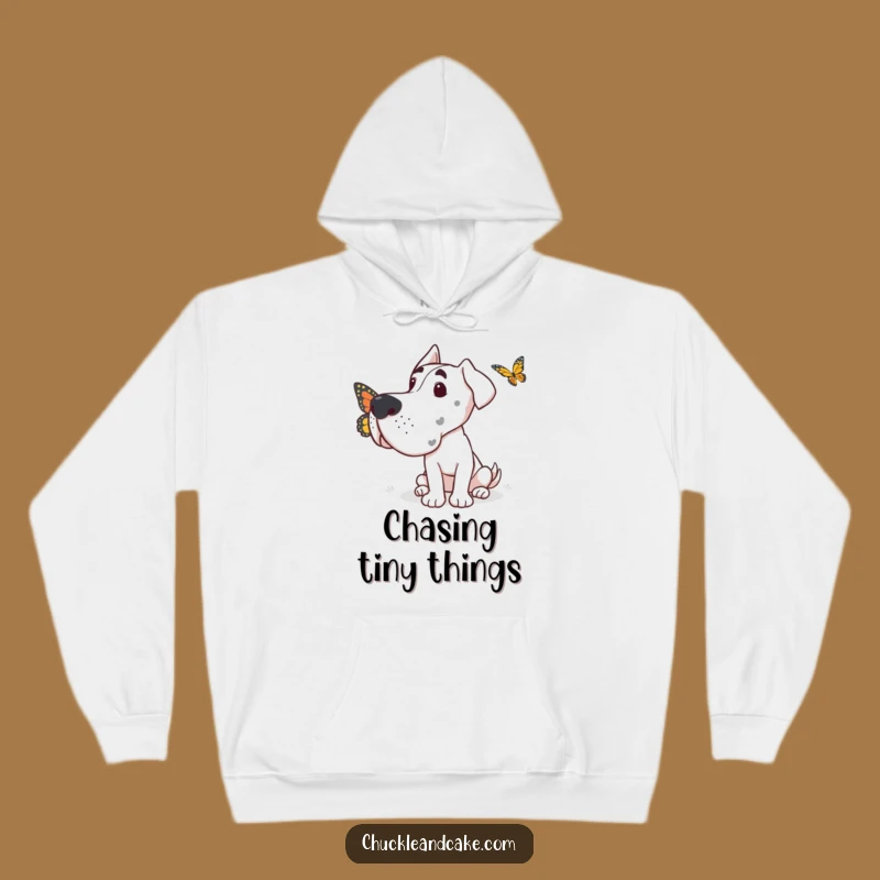 Cozy Funny Grand Dane Butterfly Hoodie: Warm & Humorous Embrace of Nature's Charm