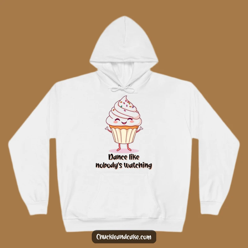 Cozy Funny Dancing Cupcake Hoodie: Warm Hugs & Sweet Smiles