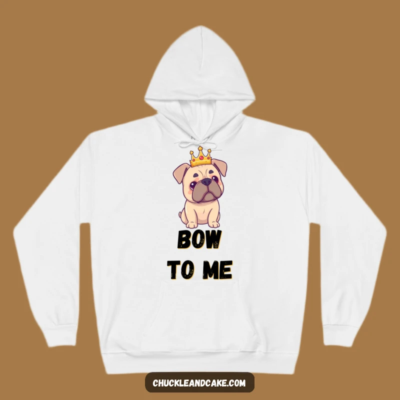 Funny Bullmastiff Hoodie - Regal King Dog Crown, Cozy Humorous Gift!