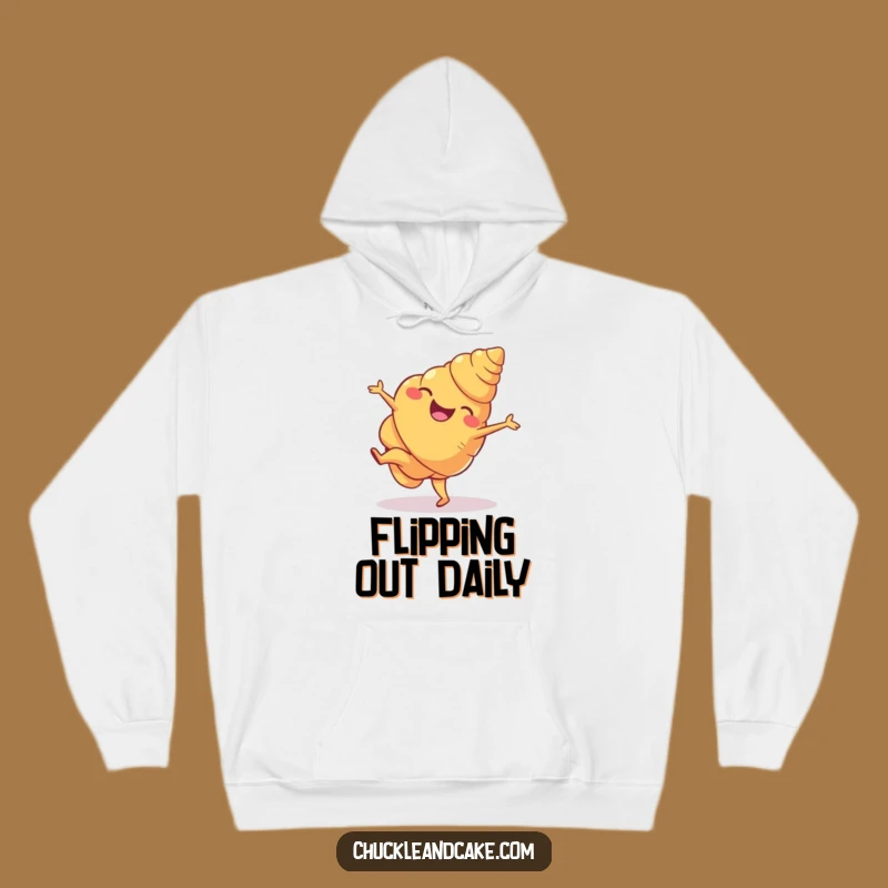 Funny Croissant Cartwheel Hoodie: Cozy and Hilarious Pastry Wear for Winter