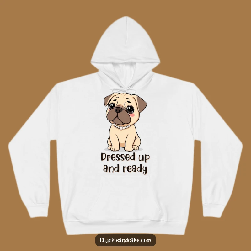 Funny Elegant Bullmastiff Hoodie - Pearl Necklace Comfort, Perfect Stylish Gift