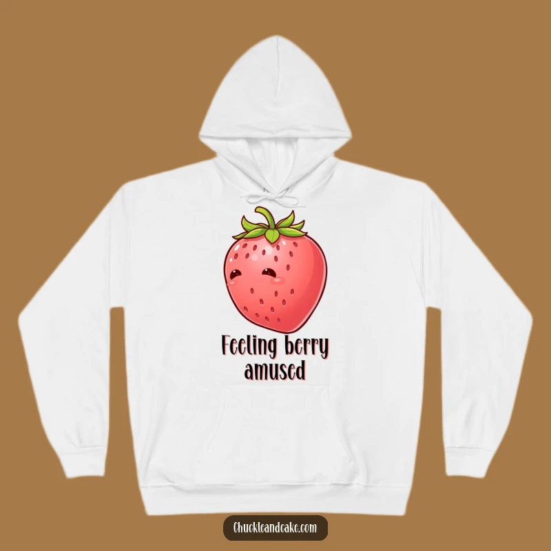 Funny Strawberry Giggle Hoodie: Cozy Comfort with Uncontrollable Berry Laughter, Ideal Funny Gift